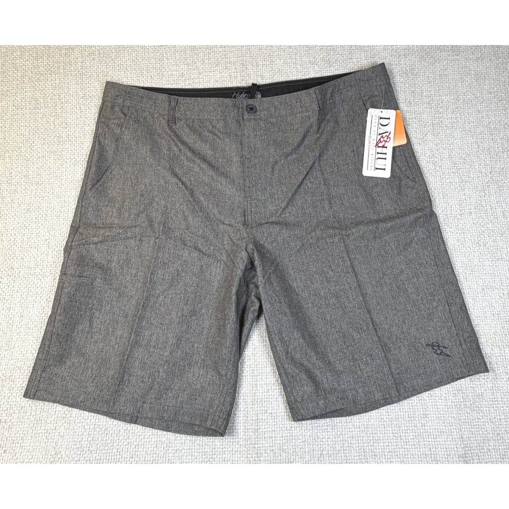 Da Hui Hybrid Collection 4-Way Stretch Shorts Mens 42 Heather Grey NWT